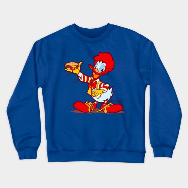 RONALD MCDONALD DUCK Crewneck Sweatshirt by beastpop